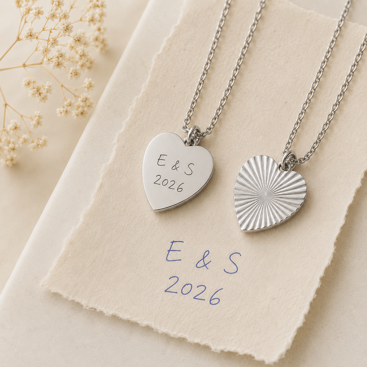 Engraved silver jewellery