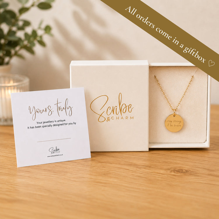 Personalised handwriting jewellery in gift box