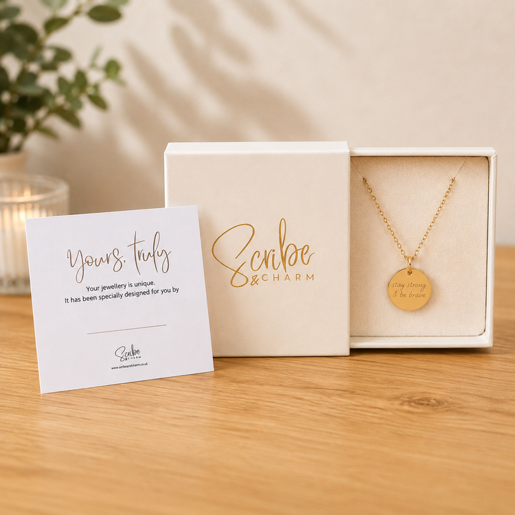 Custom jewellery with gift packaging