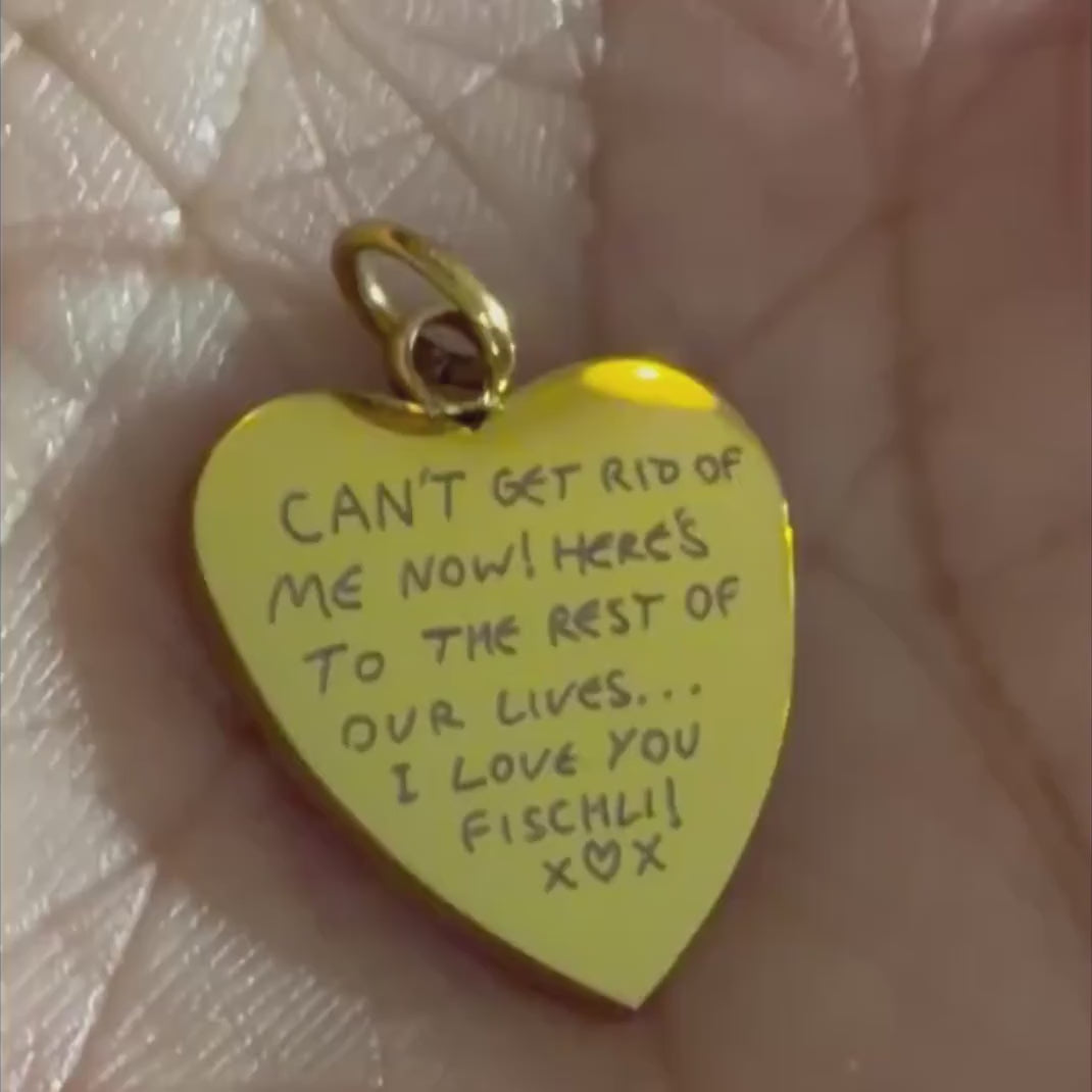 Engraved wedding jewellery