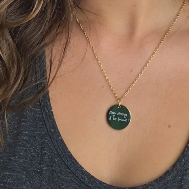 Engraved jewellery with handwriting
